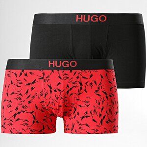 NWT HUGO BOSS Size Small Men’s Brother 2-Pack Trunks – Red & Black Low Rise
